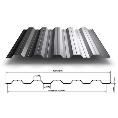 Angled Shape Galvanized Steel Roofing Sheets For Building